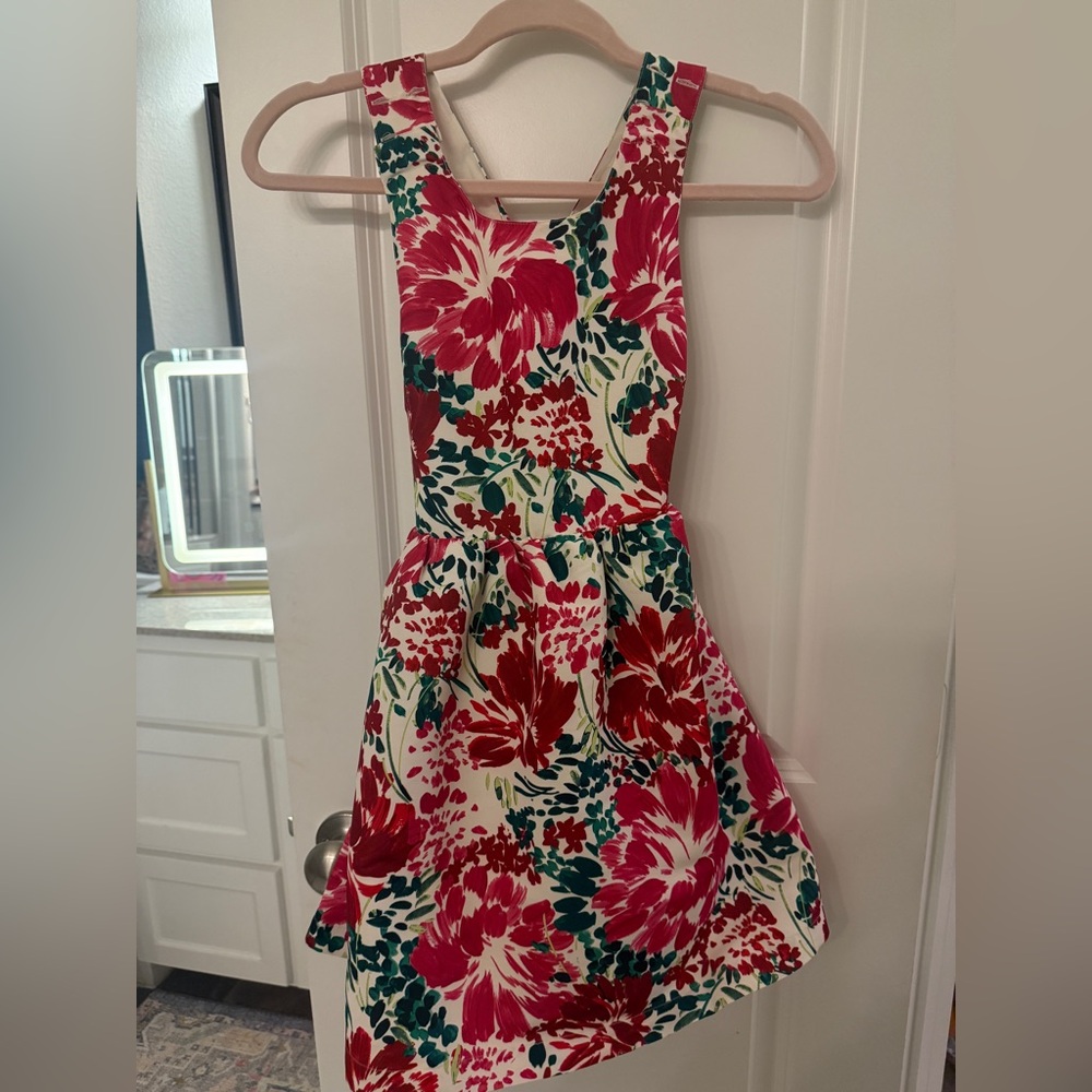 Vineyard Vines Floral Kids Dress - Pink and Green